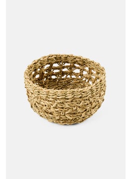 Muy Mucho Sea Grass Round Small Basket 15 x 10 cm, Beige  - Image 1