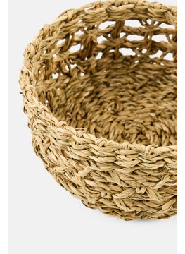 Muy Mucho Sea Grass Round Small Basket 15 x 10 cm, Beige  - Image 3