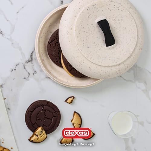 Dexas Durable Microwavable Tortilla Warmer 8.75 Inches, Oat Granite Color, Perfect for Warming Tortillas, Bread, Pancakes, Cornbread - Image 4
