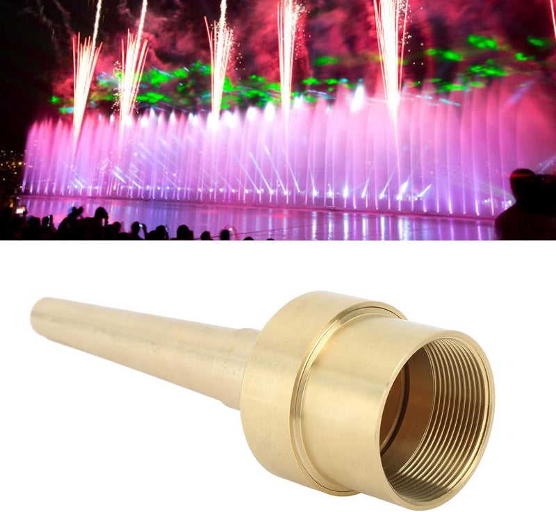 Straight Fountain Nozzle, Durable Brass, G2.5in, Universal Direct Jet Fountain Nozzle - Large Spray Volume, Wide Spray Range, Ideal for Lawns and Water Features (G2.5in) - Image 1