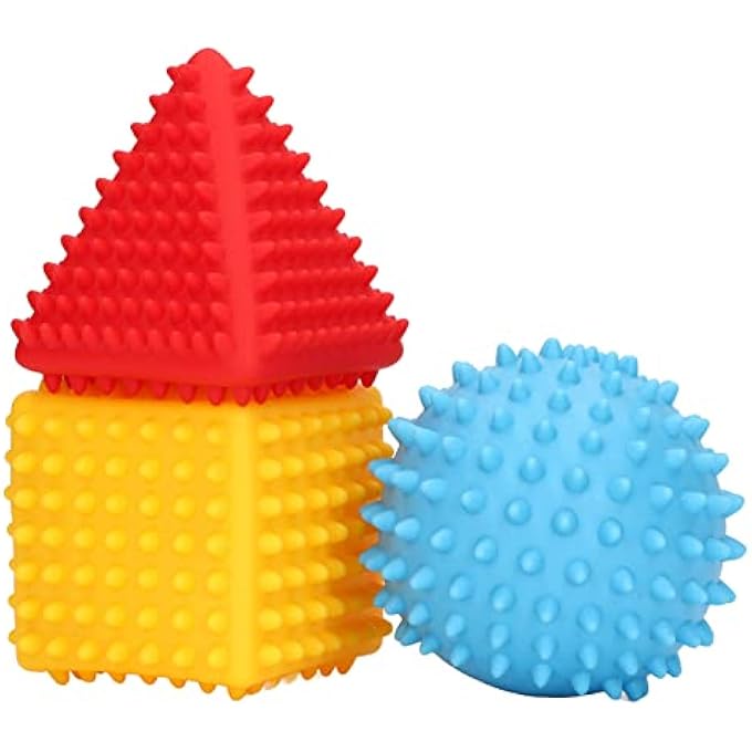 RIZGHWOY Sensory Balls Set for Development of Vision Skills Soft Plastic for Baby Safe Baby Ball Set for 6 Months - Image 1