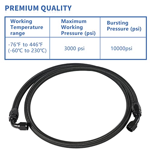GSTP 10AN Upgraded Transmission Cooler Line Kit Nylon and Stainless Steel Braided Cooling Hose Fitting Kit Compatible with Chevrolet/GMC 6.6L Duramax (LLY/LBZ/LMM) 2006-2010 Anodized - Image 5