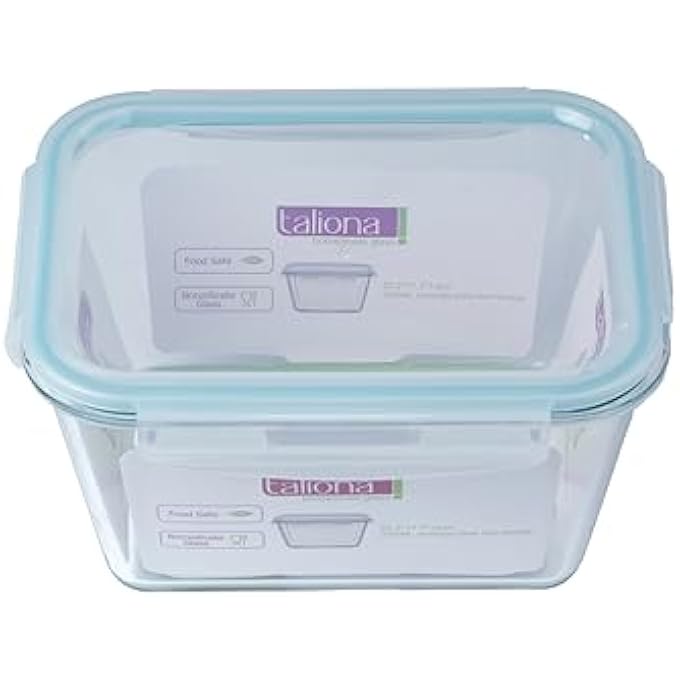 rayihni Glass Rectangle Baking Dish With Lid 2500 Ml Capacity - Image 3