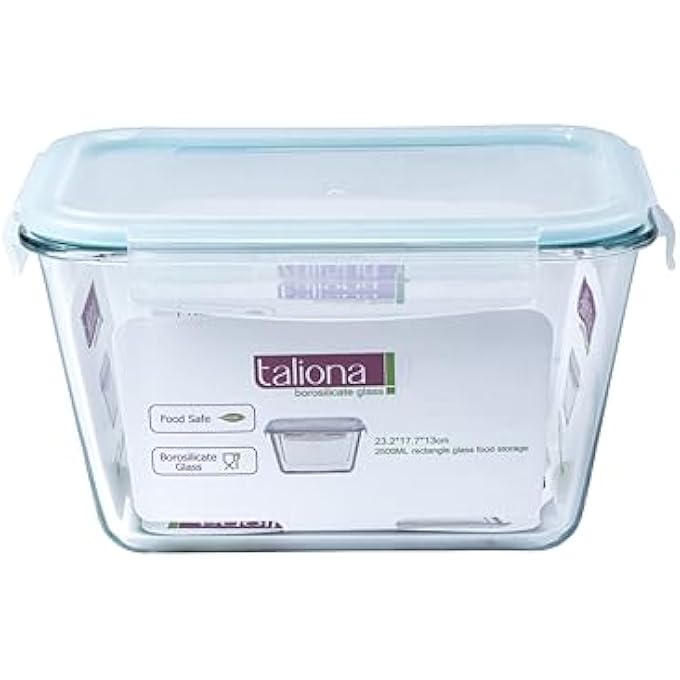 rayihni Glass Rectangle Baking Dish With Lid 2500 Ml Capacity - Image 1