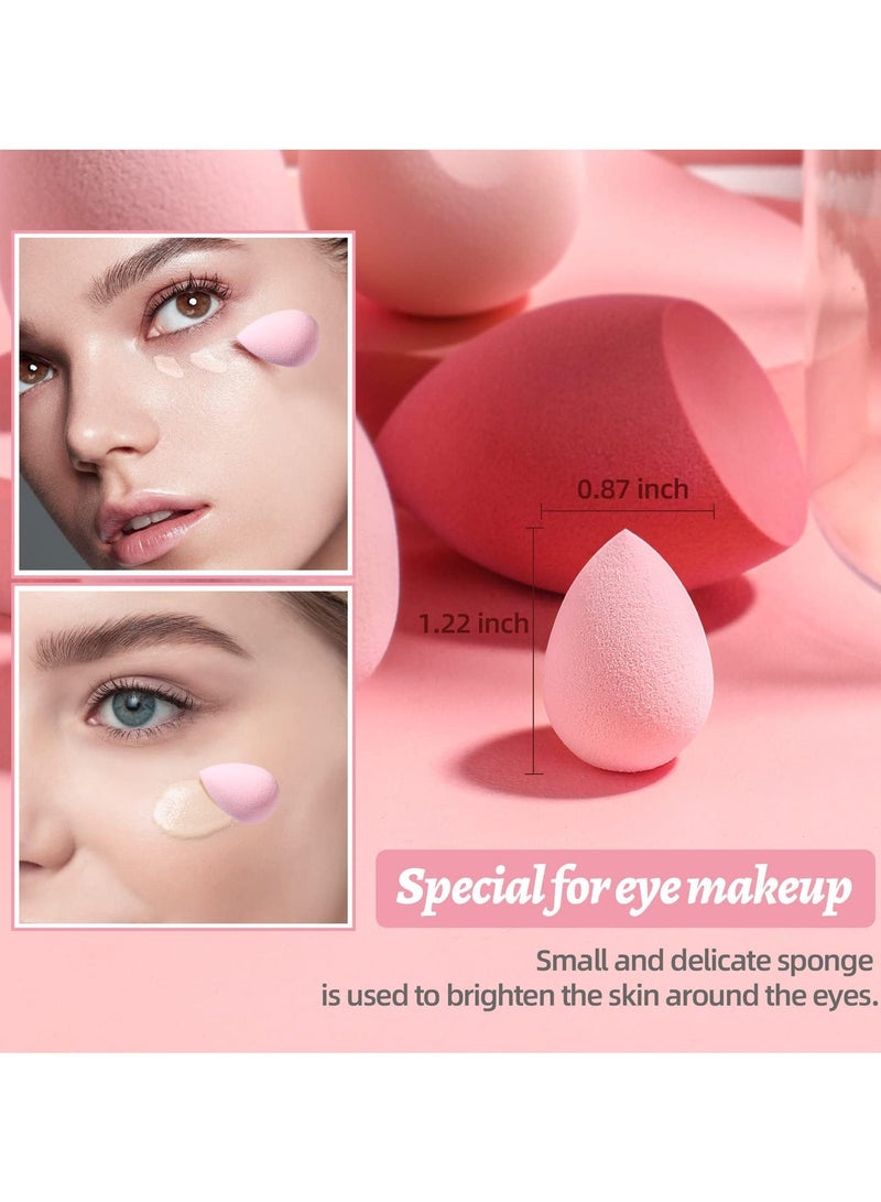 BS Mall 7 PCS Makeup Sponge Set Blender Sponges for Liquid, Cream, And Powder, Latex Free, Multi Colored Beauty Sponges with 1 Mini Sponge, Vegan & Cruelty-Free,Ideal Gifts for Women on Valentine's Day (Pink) - Image 4