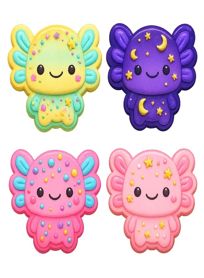 Mighty Gadget Chibi Baby Axolotl Cookie Cutter & Stamp - 4x3" Cute Design for everyone' Parties (Random Color) - Image 3