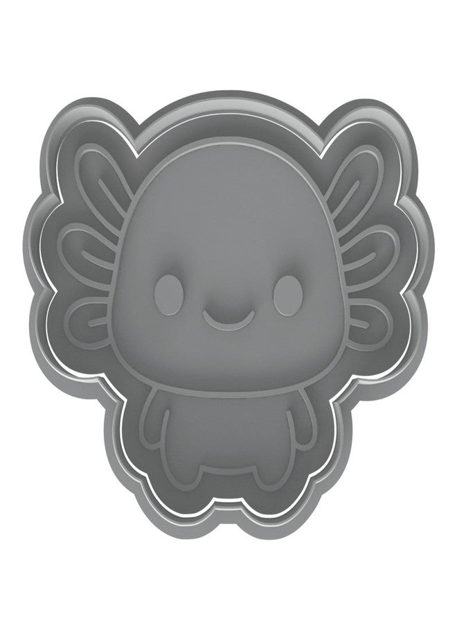 Mighty Gadget Chibi Baby Axolotl Cookie Cutter & Stamp - 4x3" Cute Design for everyone' Parties (Random Color) - Image 2