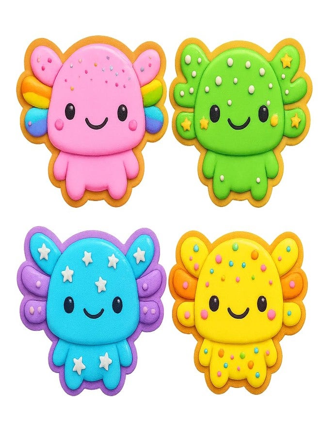 Mighty Gadget Chibi Baby Axolotl Cookie Cutter & Stamp - 4x3" Cute Design for everyone' Parties (Random Color) - Image 5