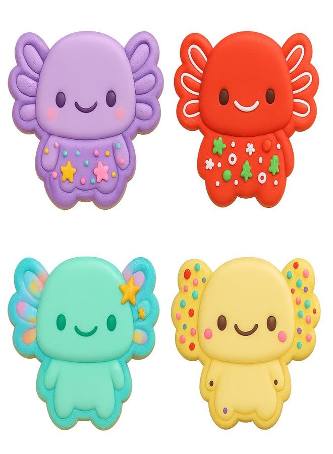 Mighty Gadget Chibi Baby Axolotl Cookie Cutter & Stamp - 4x3" Cute Design for everyone' Parties (Random Color) - Image 4