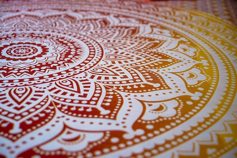 Textile art Double bedsheet Cotton Queen Size Indian Mandala Tapestry Wall Hanging Throw Bohemian - Image 4