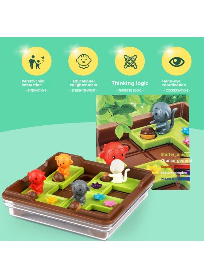 Crazy Squirrel Monkey Xingtong Children's Intelligence Logic Thinking Toys Focus Training Toy 120 Off-Color:Crazy Monkey 6606 - Image 3