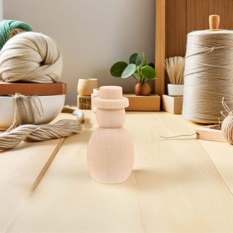 Homoyoyo 20pcs Unfinished Wooden Peg Dolls Natural Wood Miniature Figures for DIY Crafting Painting Wooden Dolls for Arts and Crafts Projects Simple Figures for Creative Decor - Image 5