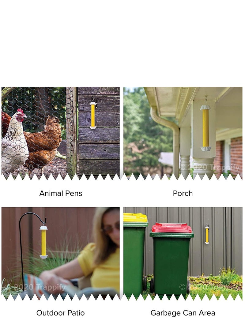 KASTWAVE - Fly Stick Sticky Fly Traps for Indoors and Outdoor 4pk, Non-Toxic Bait Free, Trap All Flies. Sticky Fly Traps for Indoors Outdoor Fly Catchers for Inside Home Bug Sticky Traps for Bugs - Image 1