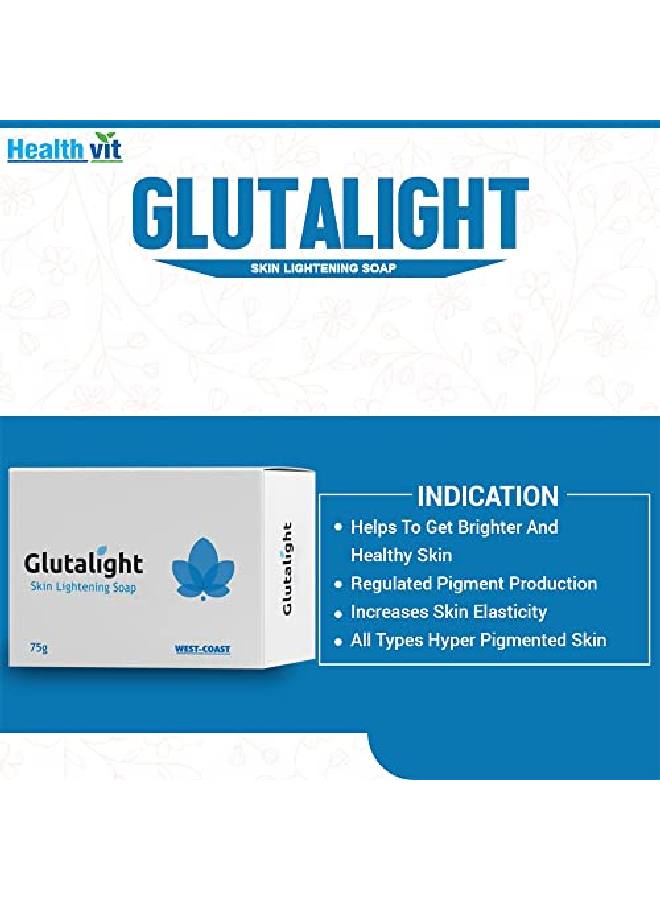 Glutalight صابون تفتيح البشرة لتقليل النمش وعلامات الشيخوخة والبقع الناتجة عن حب الشباب 75 جرام - Image 4