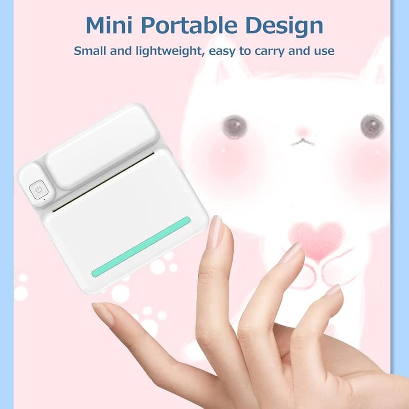 Yosoo Portable Pocket Wireless Bluetooth Thermal Printer Green High Resolution Long Battery Life - Image 4