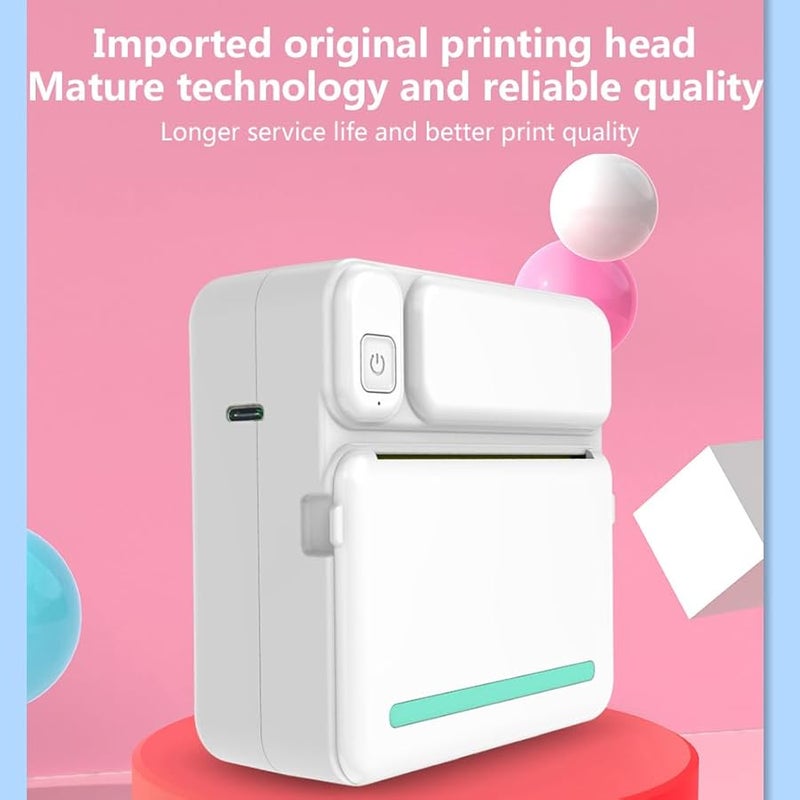 Yosoo Portable Pocket Wireless Bluetooth Thermal Printer Green High Resolution Long Battery Life - Image 3