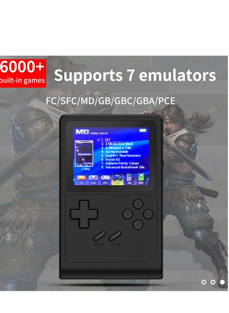 Excefore Handheld Game Console for Kids Adults, Retro Game Console Supports 6000+ Games, 3.0'' Large Screen Portable Game Console, Support TV Output Electric Learning Toys, for Boys Girls Ages 4-12  - Image 2