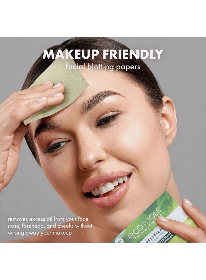EcoTools Natural Oil Absorbing Facial Blotting Papers, Plant-Based Materials, Makeup Friendly, Removes Excess Oil, Travel Sized, Easy To Use, Perfect For Oily & Shiny Skin, 200 Sheet Count - Image 3
