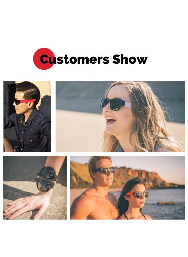 Foldable Slap Sunglasses - Wearable Wristband Sunglasses - Polarized Lenses with UV400 Protection - Stylish & Unlosable Sport Shades - Image 4