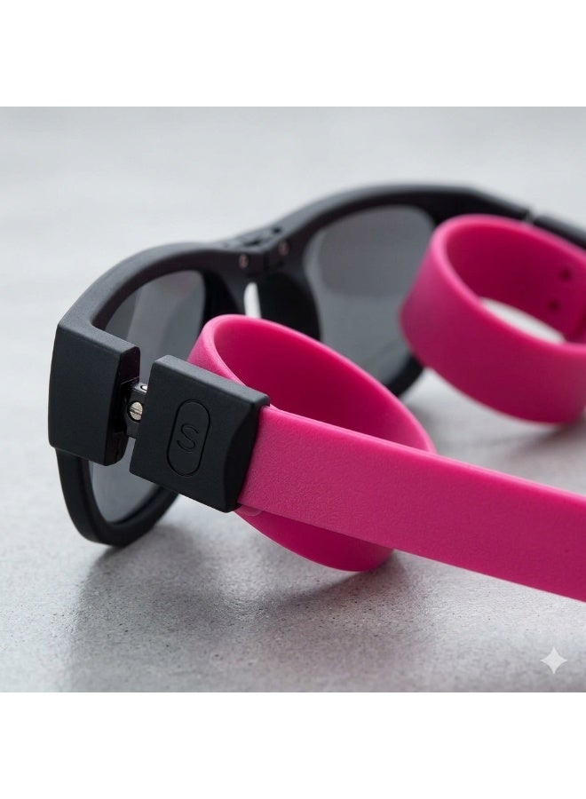 Foldable Slap Sunglasses - Wearable Wristband Sunglasses - Polarized Lenses with UV400 Protection - Stylish & Unlosable Sport Shades - Image 2