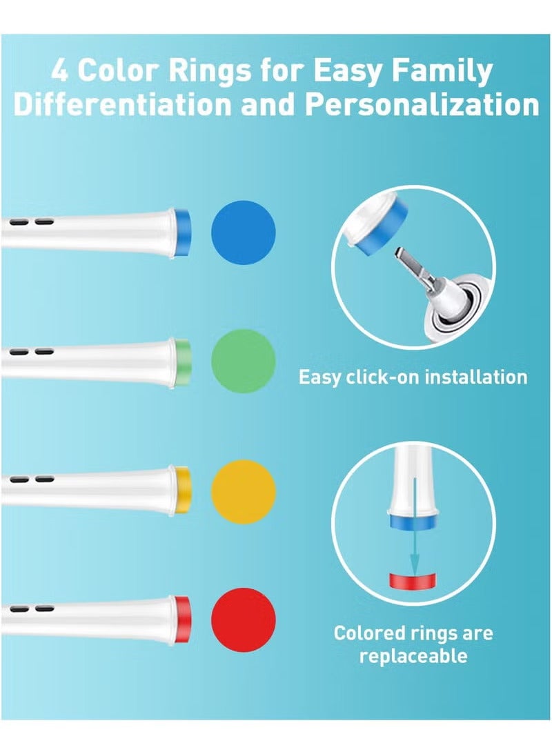 ATRJSZ 12 Pcs Electric Toothbrush Replacement Head, Compatible with Oral B Braun, Extra Soft Bristles for Sensitive Clean, 8 x Soft bristle, 4 x Ultra-fine bristle - Image 4