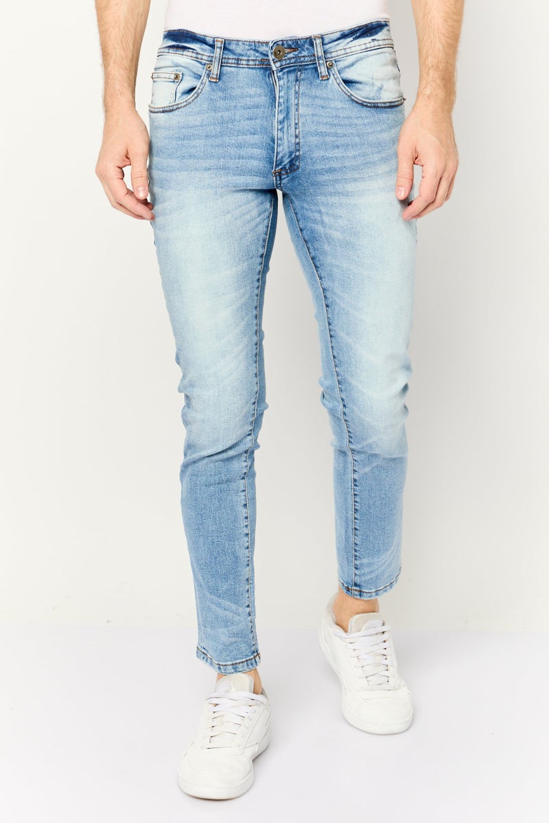 Company Eighty One جينز ضيق للرجال بتصميم مريح، أزرق فاتح - Image 1