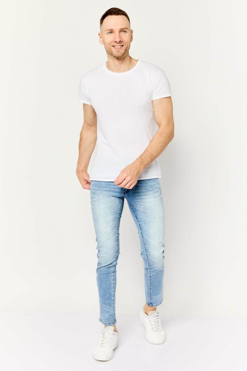 Company Eighty One جينز ضيق للرجال بتصميم مريح، أزرق فاتح - Image 2