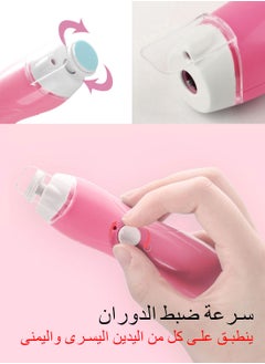 Syarme Baby Nail Trimmer Electric, Rechargeable Baby Nail File Baby Nail Clippers Set, Trim Polish Grooming Kit for Newborn Toddler or Adults Toes Fingernails, 9 Grinding Heads and LED Light - Pink  - Image 4