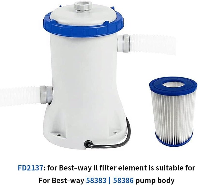 WuYan 2 Pack Swimming Pool Filter Compatible for Cartridge Type II, Replacement Hot Tubs Filter Compatible with Lay Z Spa Filter Pump - Image 4