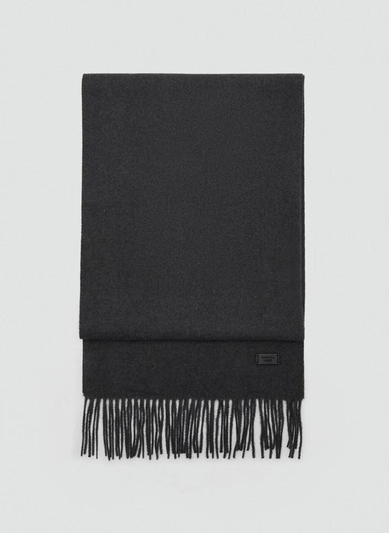 Mango Man Plain fringed scarf