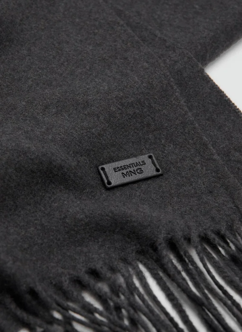 Mango Man Plain fringed scarf