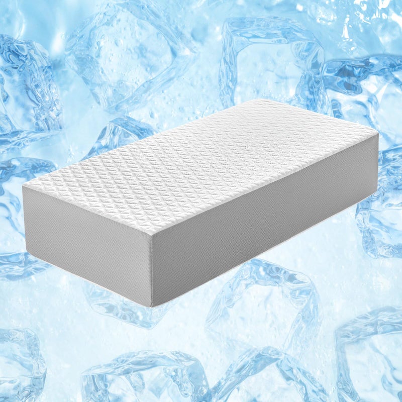 Kehangte Cooling Cube Pillow for Side Sleepers, Square Memory Foam Side Sleeper Pillow Firm Soft Double-Sided Supportive, Support Head Cervical Pillow for Neck Shoulder Pain, 24"x12"x5" - Image 1