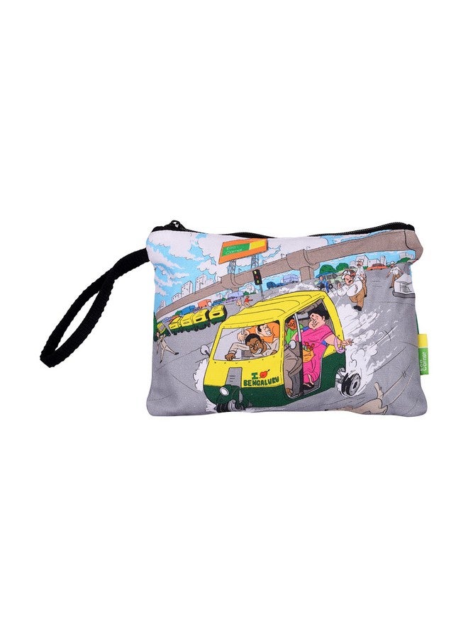 Eco Corner Big Namma Bengaluru Rickshaw Cotton Pouch - Image 1