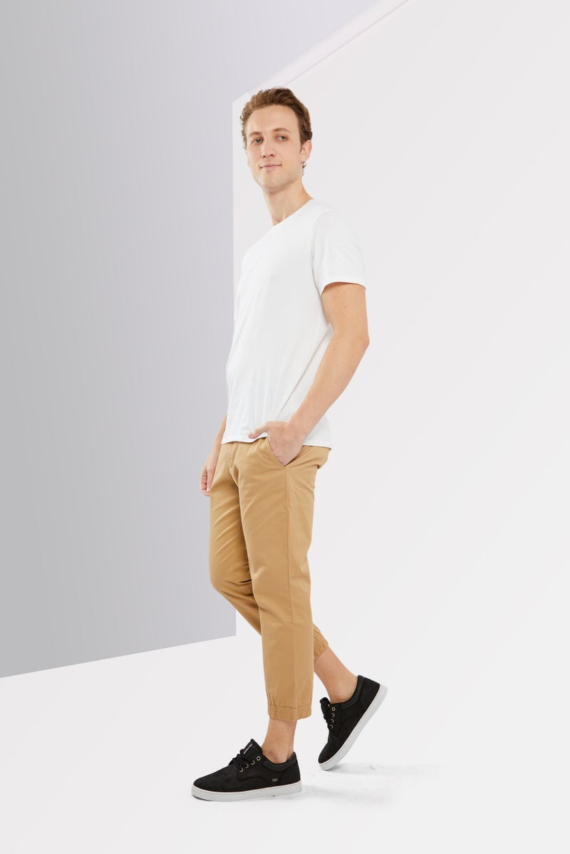 LACOSTE بنطال شينو ضيق للرجال، رمادي داكن - Image 3