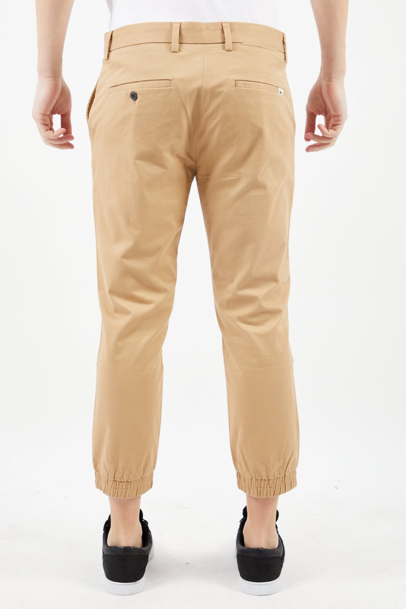 LACOSTE بنطال شينو ضيق للرجال، رمادي داكن - Image 2