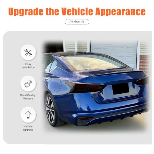 MUTUSAISI Tail Light Covers Guards Fit for Nissan Altima 2019-2025, Smoked Black Rear Light Protective Cover Guards Trim 4pcs Set Exterior Accessories - Image 3