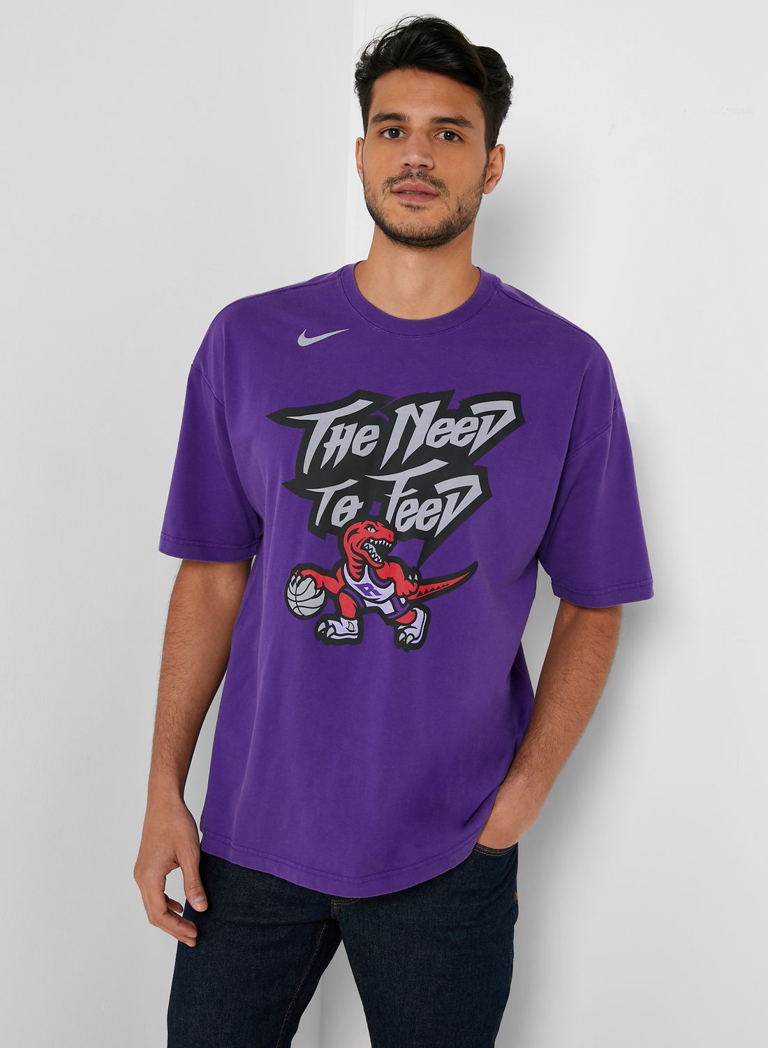 Buy Nike Purple Toronto Raptors Vintage T-Shirt for Men in Oman