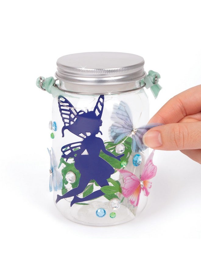 Make It Real Make It Real 3C4G: Fairy Garden DIY Wish Light - Create 2 Fairy Light Jars, Customize w/ 4 Fairy Silhouettes, Lights Up, Tweens, Girls & Kids Ages 8+, Three Cheers for Girls  - Image 5
