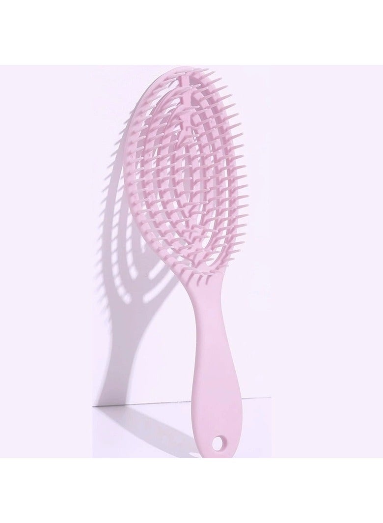LANGMANNI [Anti-static Scalp Massage Comb]  Hollow Out Hair Comb Scalp Massage Hair Brush Anti-static Comb Anti Knot Tangling Styling Brush - Image 1