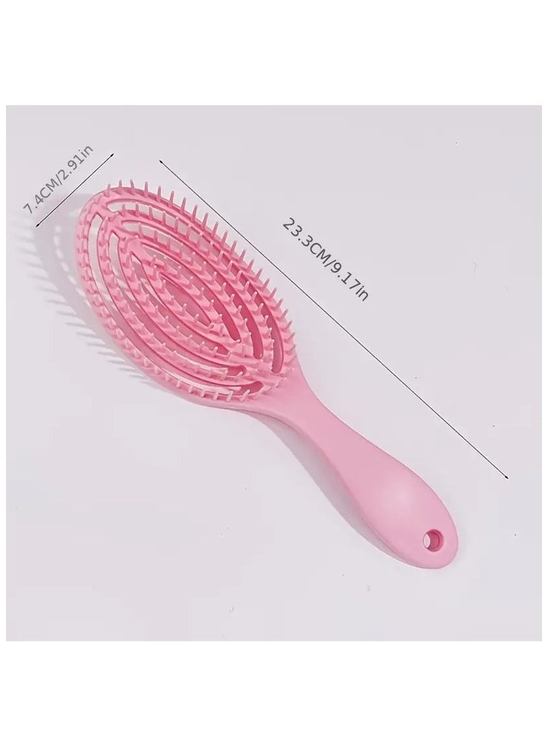 LANGMANNI [Anti-static Scalp Massage Comb]  Hollow Out Hair Comb Scalp Massage Hair Brush Anti-static Comb Anti Knot Tangling Styling Brush - Image 3