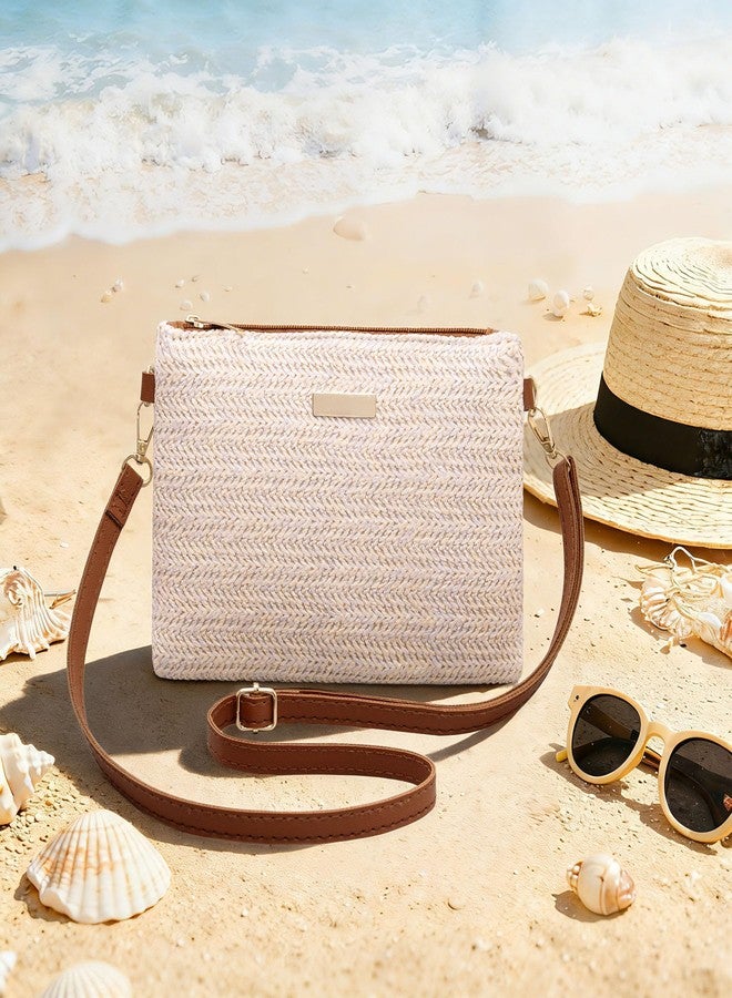 Rancco Straw Purse for Women Small Beach Clutch, Wristlet Wallet with Removable Strap, Bohemian Summer Vacation Accessories, Tropical Woven Handbag for Work, Dating, Daily Life and Travel, 8.7*6.1in - Image 3