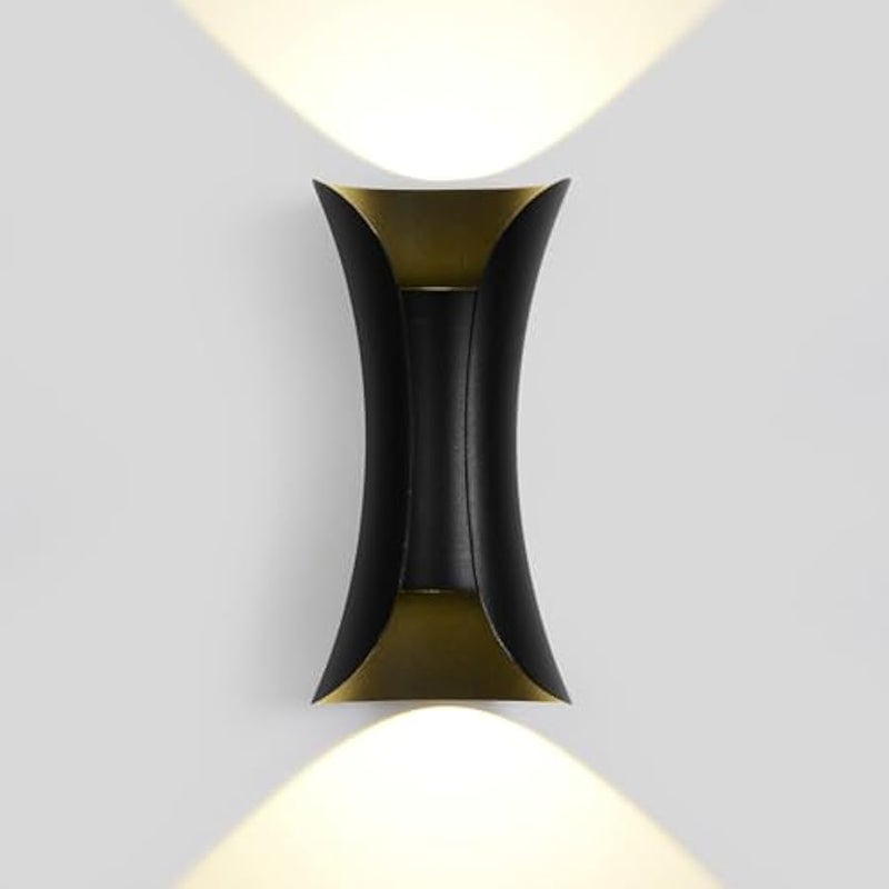 V.nice Modern Outdoor Wall Light, Waterproof Up and Down Wall Sconce, Black Aluminum Exterior Light for Porch, Patio, Front Door, Balcony, Garage(Black) - Image 1