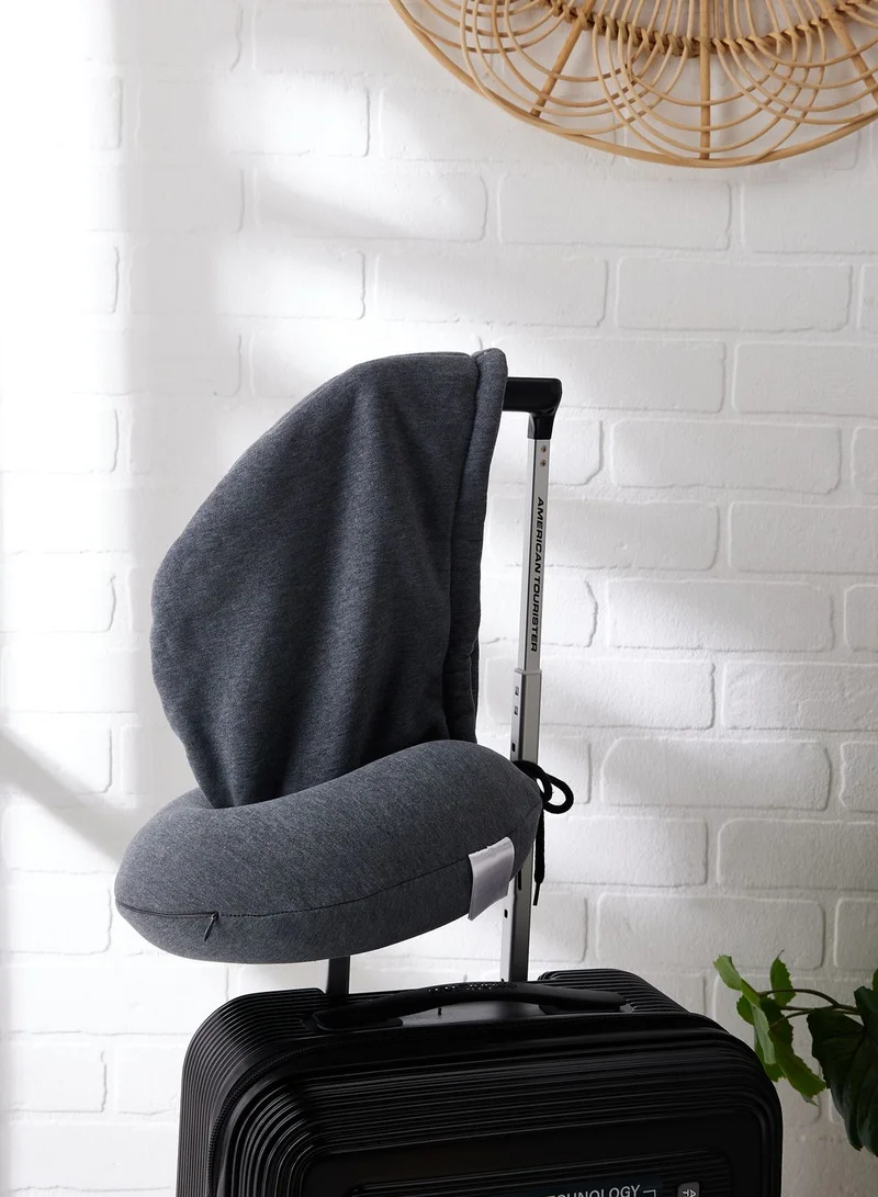 Typo Travel Pillow With Hood