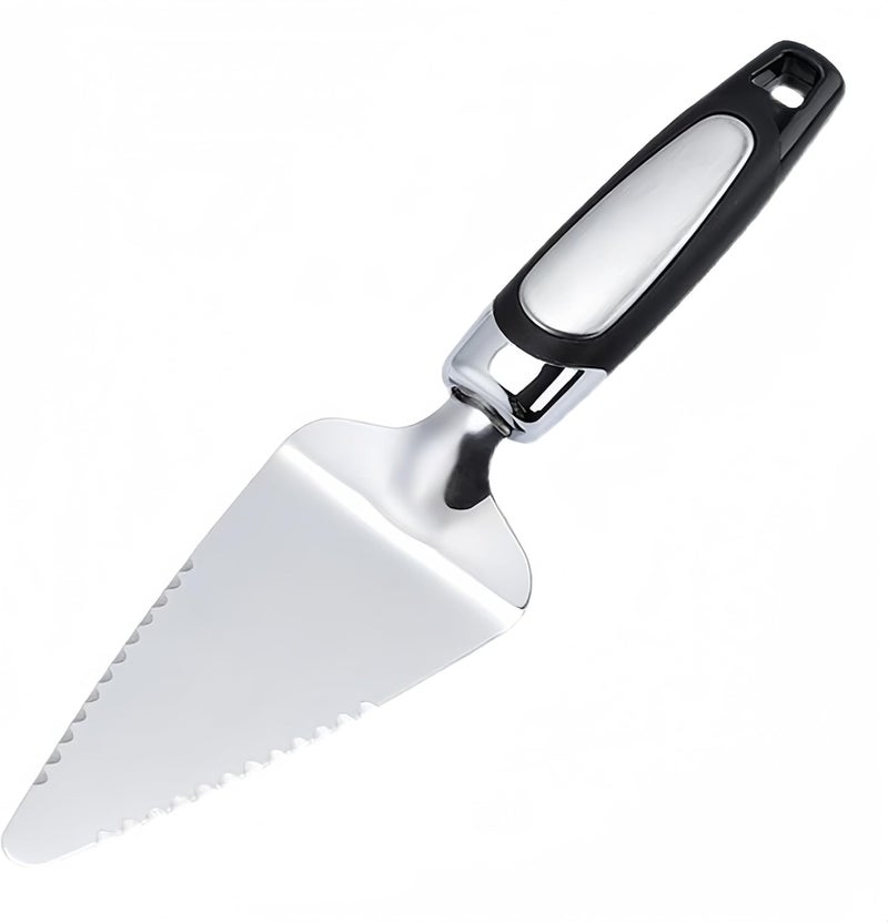 CINBILCORN Pie Server Spatula,Stainless Steel Cake Cutter Slicer,Pizza Tart Dessert Cutter,Black - Image 1