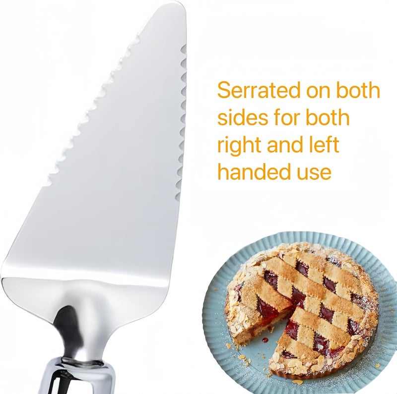 CINBILCORN Pie Server Spatula,Stainless Steel Cake Cutter Slicer,Pizza Tart Dessert Cutter,Black - Image 3