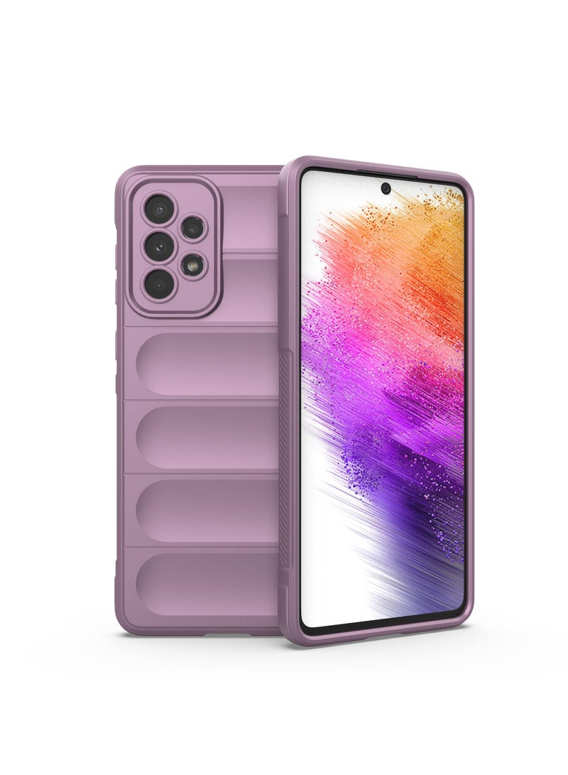 Phone case cover Magic Shield TPU + Silicone Shockproof Phone Case For  Samsung Galaxy A73 (Purple)