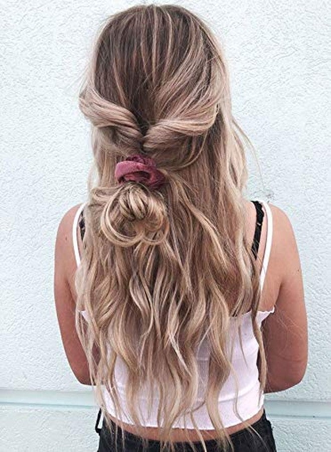 Ivyu Velvet Scrunchies Hair Ties Women - 6 Pack Big Vsco Girl Stuff Scrunchy for Hair Scrunchie Holder Elastic Bands With Zipper Pocket Gift For Friends - Image 3