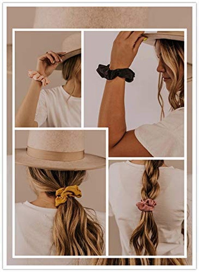 Ivyu Velvet Scrunchies Hair Ties Women - 6 Pack Big Vsco Girl Stuff Scrunchy for Hair Scrunchie Holder Elastic Bands With Zipper Pocket Gift For Friends - Image 2