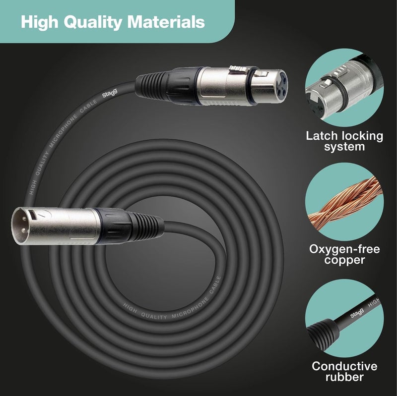 ستادج كابل ميكروفون XLR إلى XLR - 6 متر - Image 3
