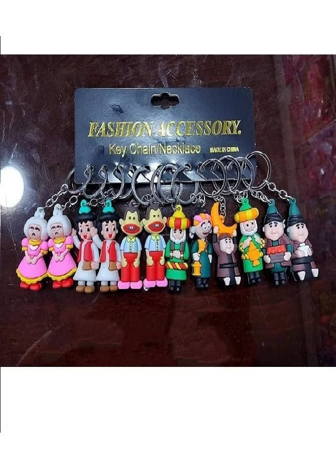 Ramadan cartoon character-themed keychains, various designs, 12 pieces - Image 1